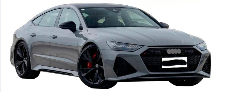 RS7 STYLE BODY KIT for AUDI A7 C8 4K8 2018 - 2023  Set includes:  Front Bumper Front Grille Side Skirts Rear Bumper with Diffuser Exhaust Tips