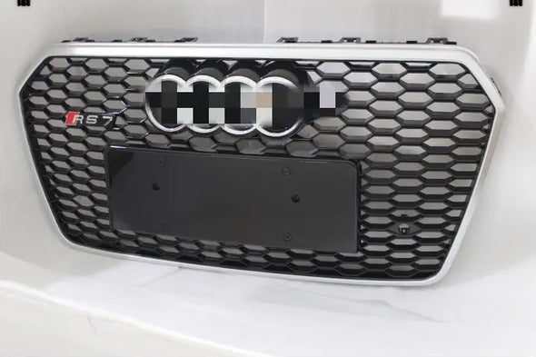 RS7 STYLE FRONT GRILLE V2 for AUDI A7 C7 4G8 2014 - 2018  Set includes:  Front Grille