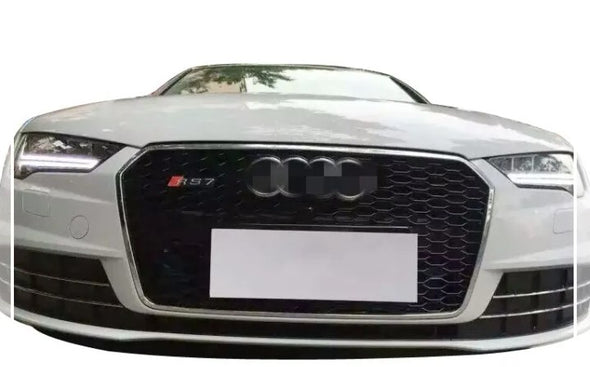 RS7 STYLE FRONT GRILLE V2 for AUDI A7 C7 4G8 2014 - 2018  Set includes:  Front Grille