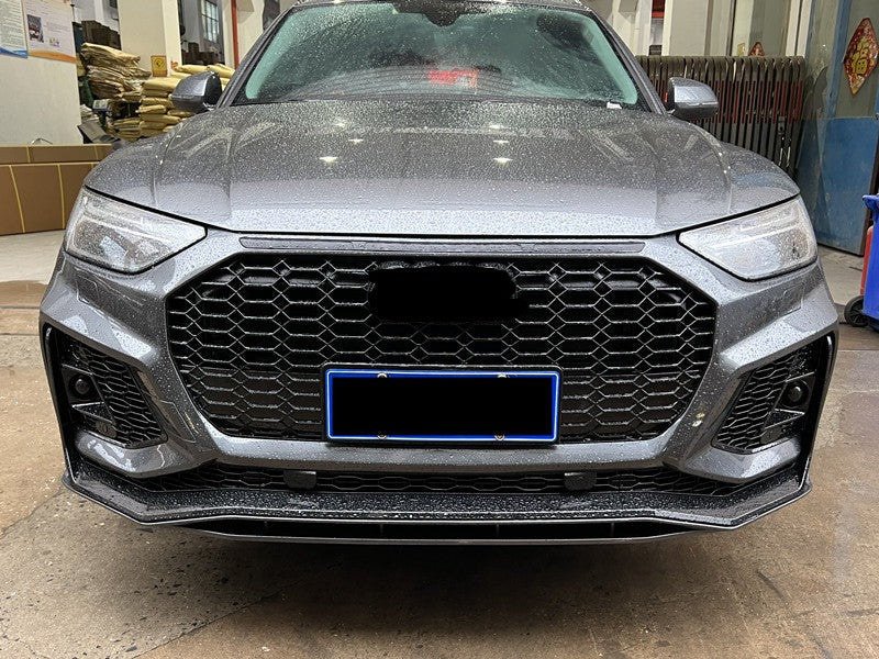 RSQ5 STYLE CONVERSION BODY KIT for AUDI Q5 2020 - 2022
Set include: 
Front Bumper
Front Grille
Fog Lights Cover
Front Lip
Rear Bumper
Rear Diffuser
Material: ABS
NOTE: Professional inst