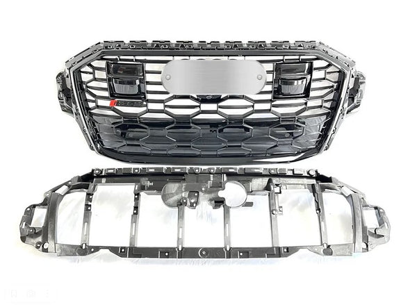 RSQ7 STYLE FRONT GRILLE for AUDI Q7 4M FACELIFT 2019 - 2024  Set includes:  Front Grille