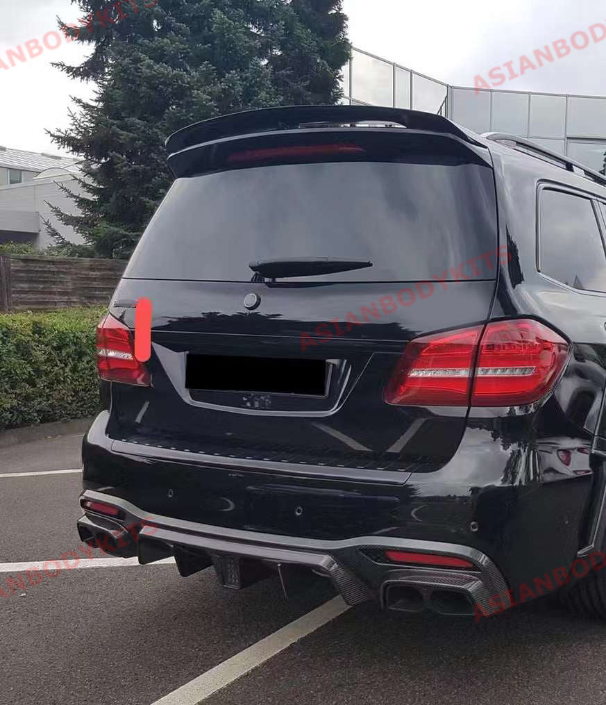 Rear Diffuser with Exhaust Tips for Mercedes Benz GLS X166 AMG package ...