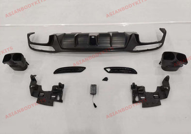 Rear Diffuser with Exhaust Tips for Mercedes Benz GLS X166 AMG package 2015 - 19