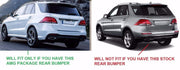 Rear diffuser with exhaust tips 63 for Mercedes Benz GLE AMG (W166)