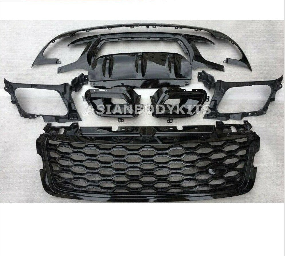 Rear diffuser with exhaust tips and grille for Range Rover VELAR