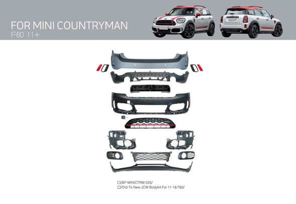 OLD TO NEW JCW BODY KIT for MINI COUNTRYMAN F60 2011 - 2016