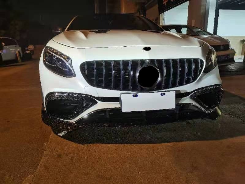 Parts FORGED CARBON LIP for Mercedes Benz S-Class Coupe S63 / S65 AMG C217 2015 - 2021