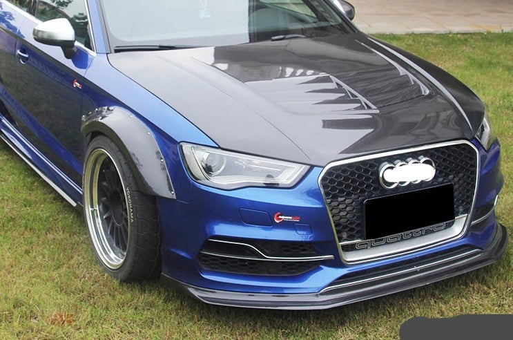 BKSS STYLE CARBON FIBER FRONT LIP for AUDI S3 A3 2013 - 2016