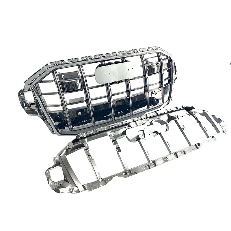 SQ7 STYLE FRONT GRILLE V2 for AUDI Q7 4M FACELIFT 2019 - 2024  Set includes:  Front Grille