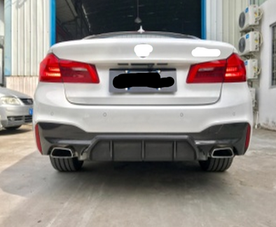 Dry Carbon Rear Diffuser For BMW 5 Series G30 G38 2017-2020  Set Include:  Rear Duffuser Material: Dry Carbon  NOTE: Professional installation is required.