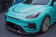 FORZA PERFORMANCE BODY KIT for TESLA Model Y Body Kit for Tesla Model Y  Set include:   Front bumper assembly with front lip Front hood Side skirts Wide fenders (can use without) Rear diffuser Trunk spoiler  Roof Spoiler Material: Carbon or PP