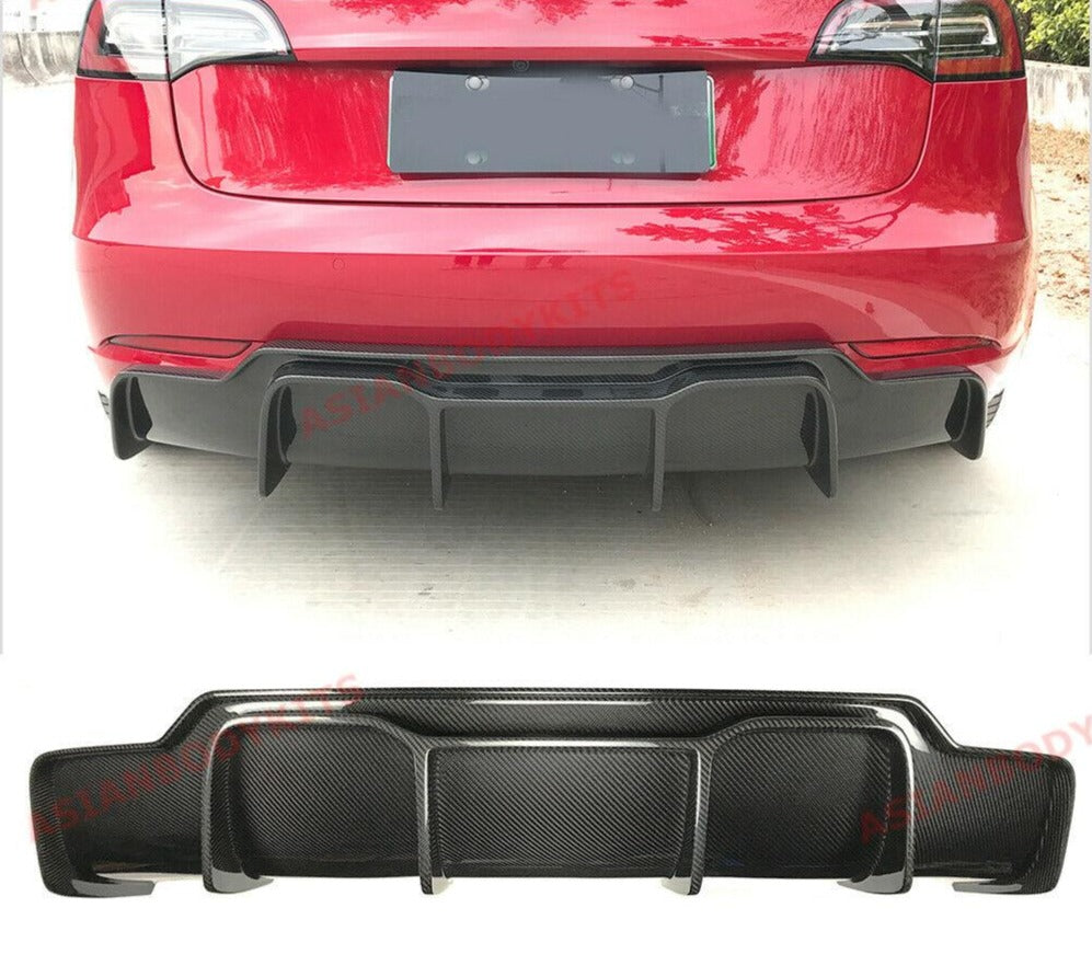 VRS DRY CARBON REAR DIFFUSER FOR TESLA MODEL 3 2016+