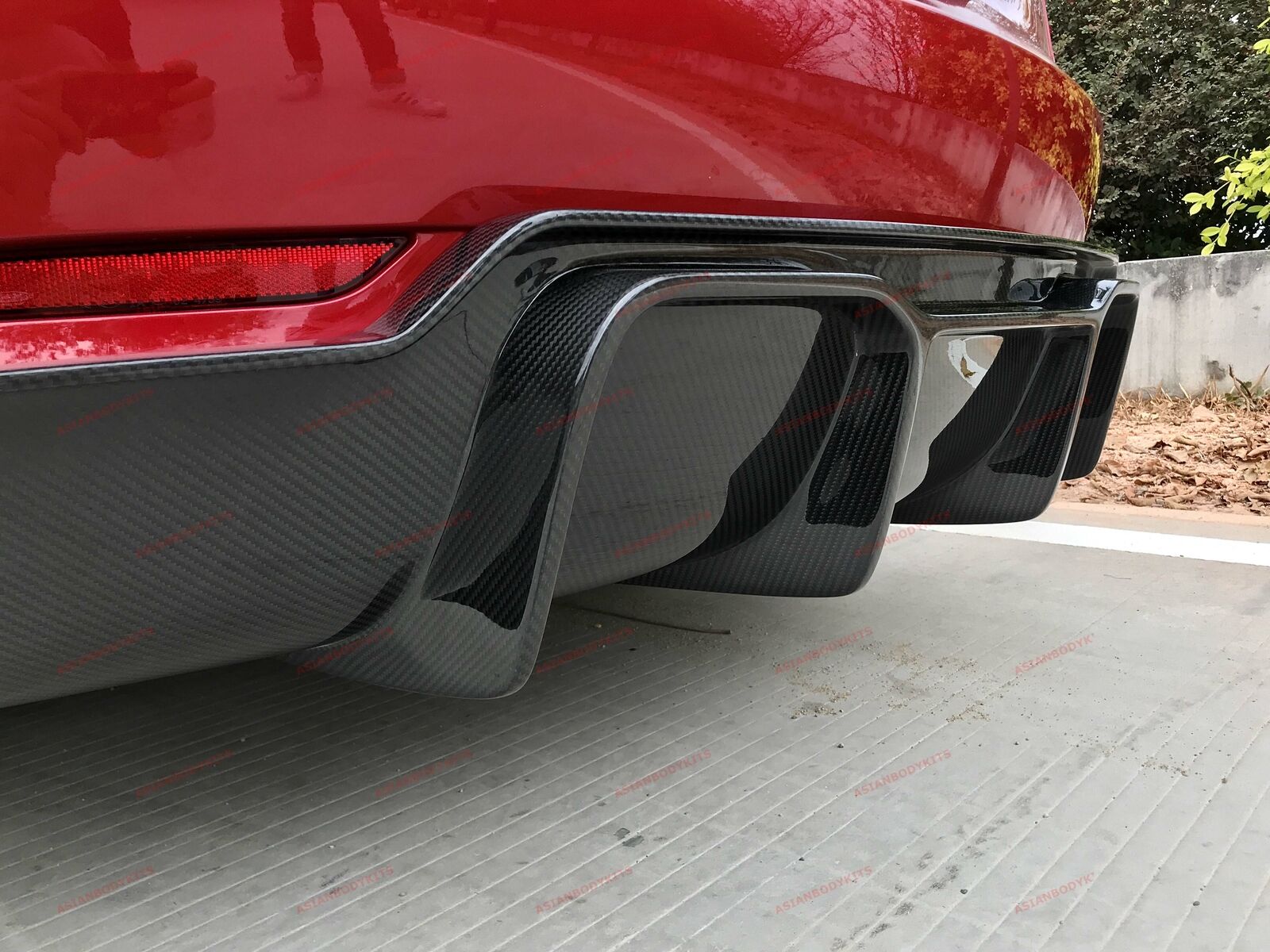Für Tesla Model 3 2016-2023 Carbon Heckdiffusor Heck Stoßstangen Diffusor  Lippe