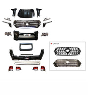 BODY KIT FOR TOYOTA LAND CRUISER 200 LC 200 2008-2015

Set includes:

Front bumper
Rear bumper
Fog Lights
Front Grille
Fenders
Hood Bonnet
Headlights set

Taillights set

Material: PP+ABS

Note: Each part of this kit can be sent separately. Please contact us if you need a specific part.