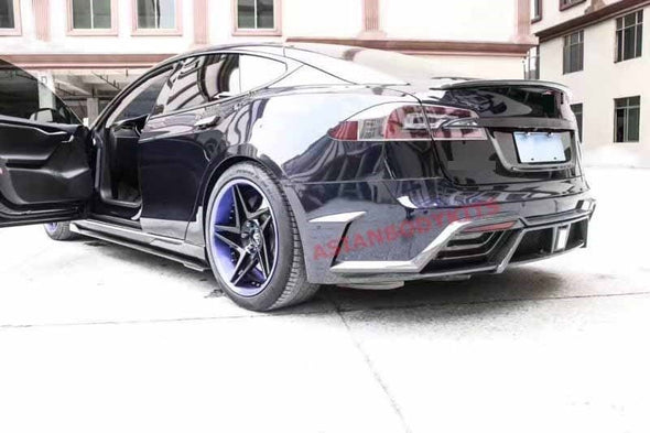 Tesla S model BODY KIT bumper, carbon side skirts, carbon diffuser, spoiler