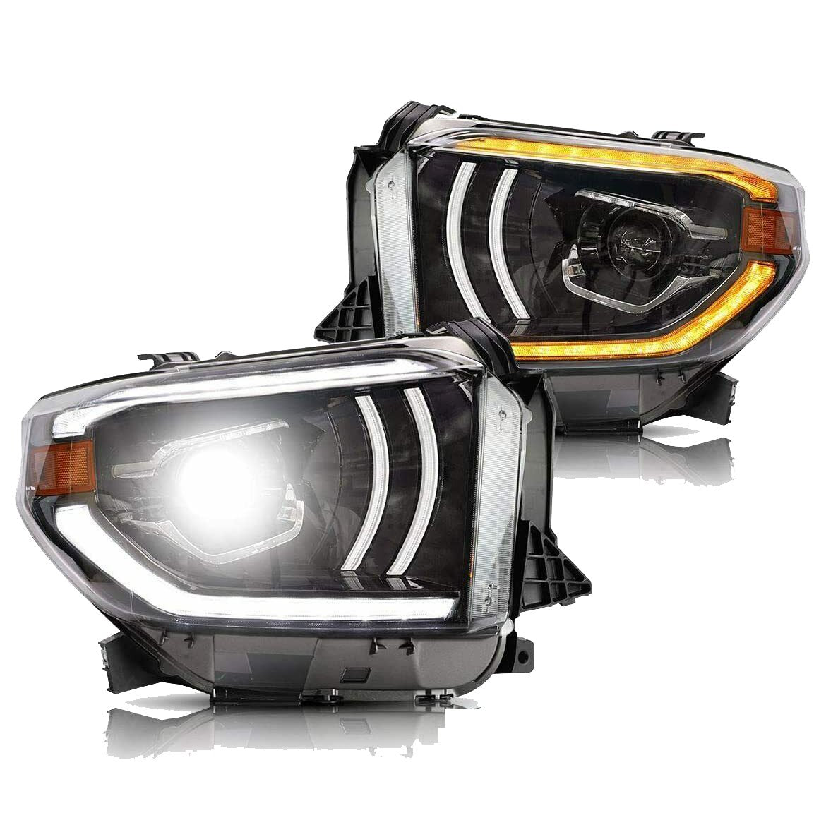  Full Headlights for Toyota Tundra 2014 - 2018 (Black)