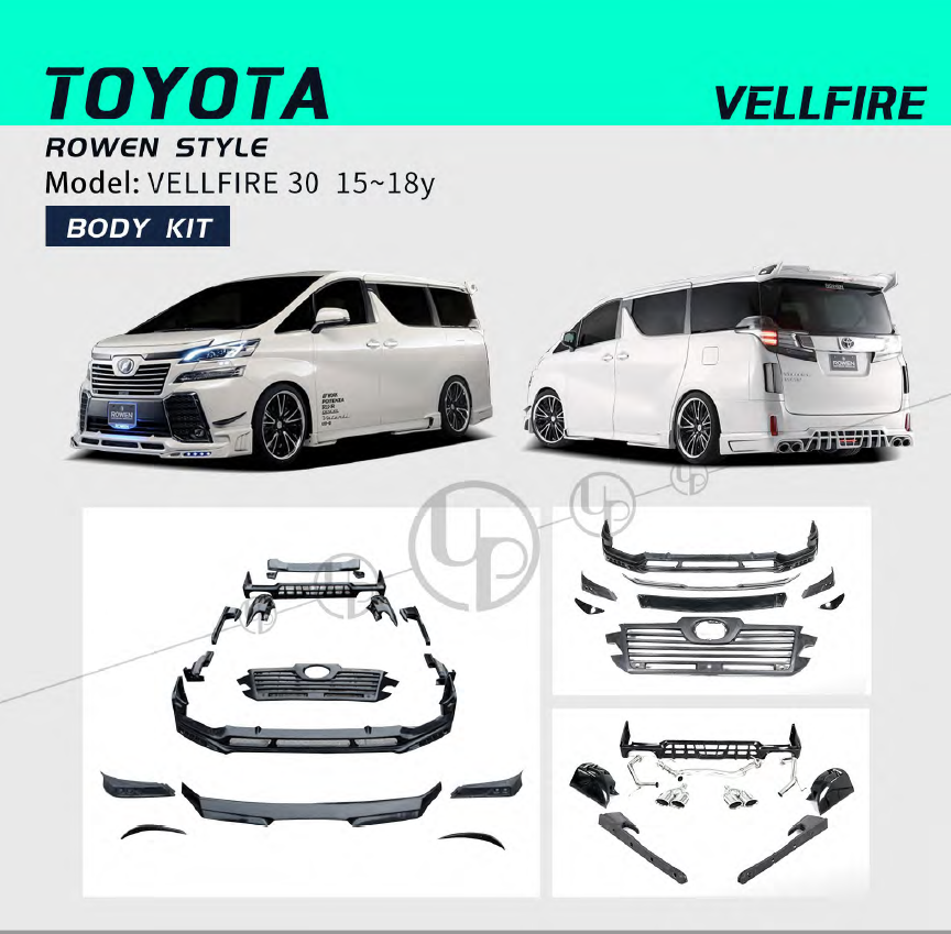 Toyota front bumper,rear bumper assembly ,front fenders , spoiler