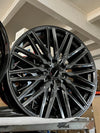 TOYOTA LAND CRUISER 300 wheels sizes: 23 x 9.5 ET 45 Finishing: Hyper Black Status alloy design