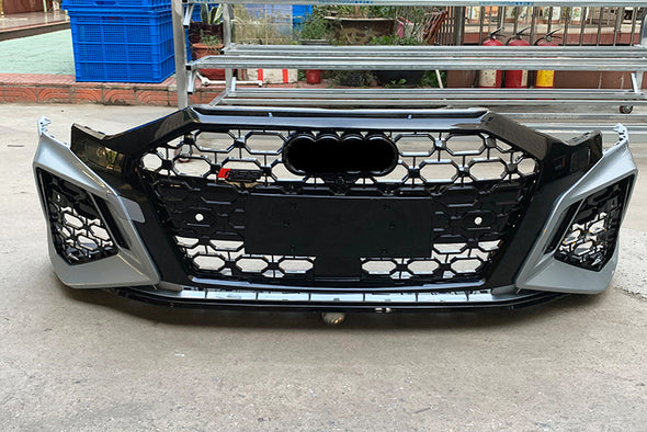 RS3 STYLE FRONT BUMPER WITH GRILLE FOR AUDI A3 8Y 2020 - 2021  Set includes:  Front Grille Front Bumper