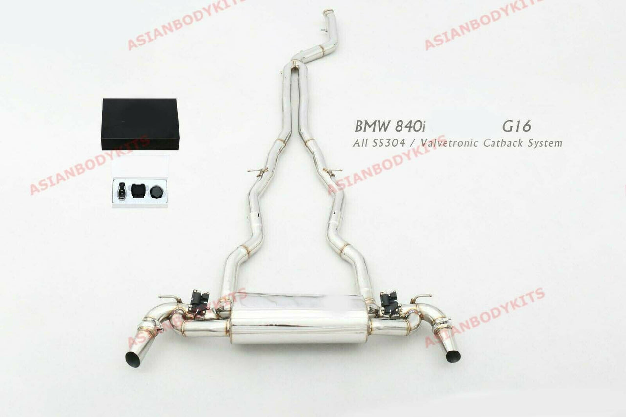 VALVED EXHAUST CATBACK MUFFLER for BMW 8 Series 840i G16 Gran Coupe 3.0 2018+
