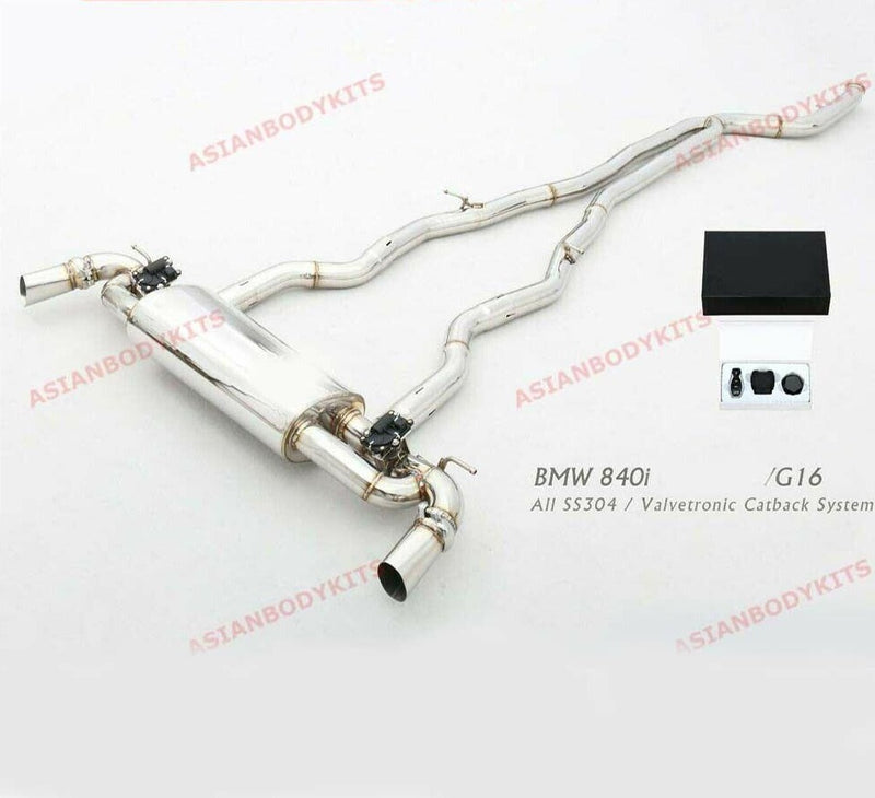VALVED EXHAUST CATBACK MUFFLER for BMW 8 Series 840i G16 Gran Coupe 3.0 2018+