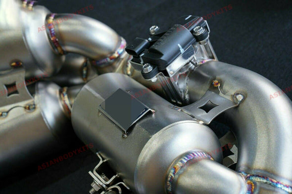 Aggressive sporty sound VALVED EXHAUST CATBACK MUFFLER for MERCEDES BENZ S-Class COUPE S63 AMG C217 2014-2017 (Engine: 5.5T)  Set include:  Center pipes  Pair of mufflers with valves The valve control unit and remote controller Material: Stainless steel  Production time: 10 days