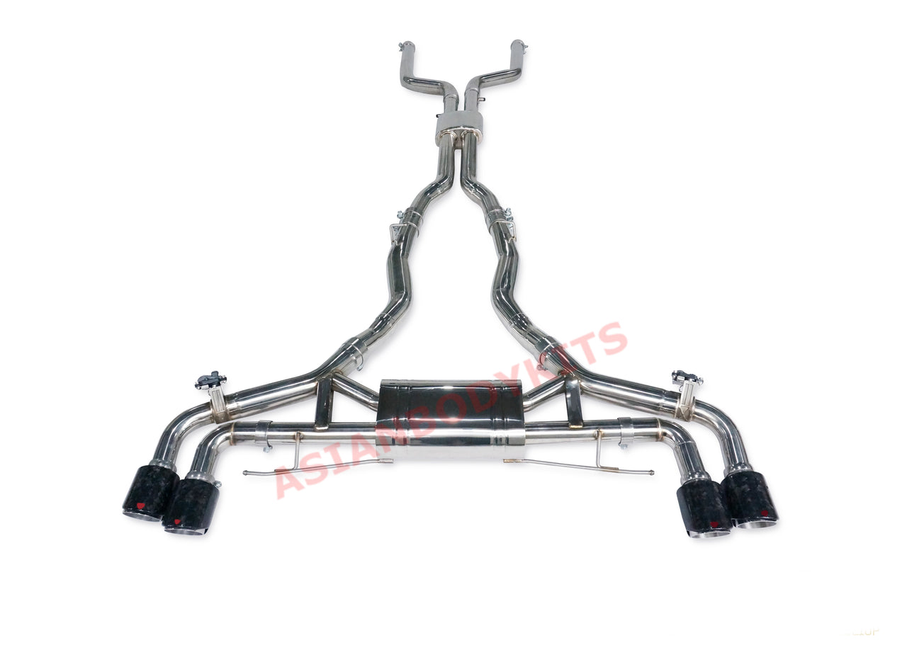 VALVED EXHAUST CATBACK MUFFLER with EXHAUST TIPS for BMW X5M F95 X6M F96 2020+