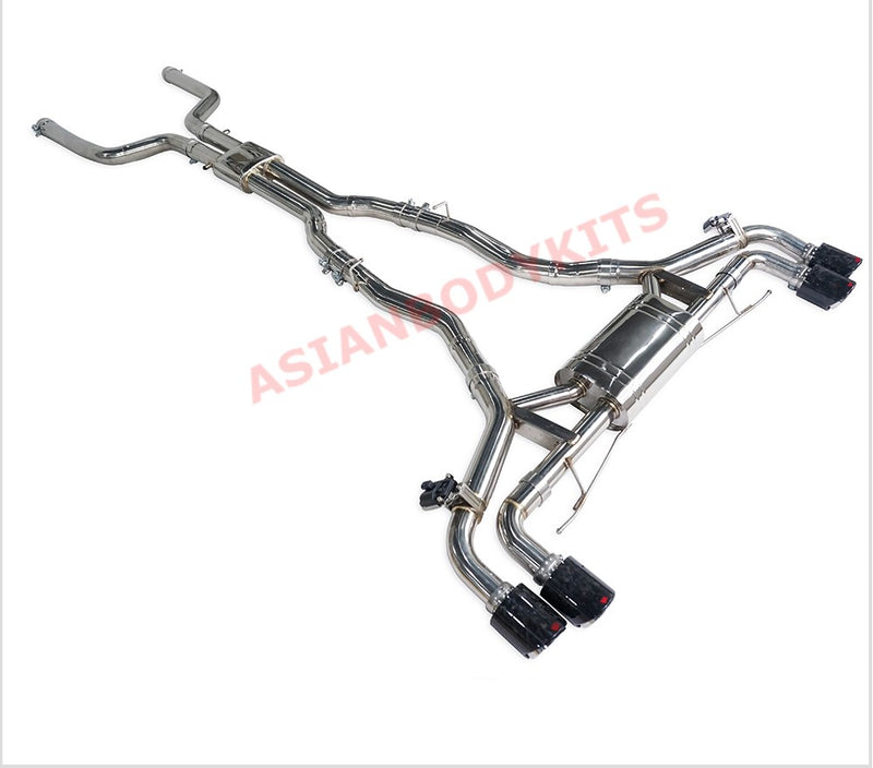 VALVED EXHAUST CATBACK MUFFLER with EXHAUST TIPS for BMW X5M F95 X6M F96 2020+