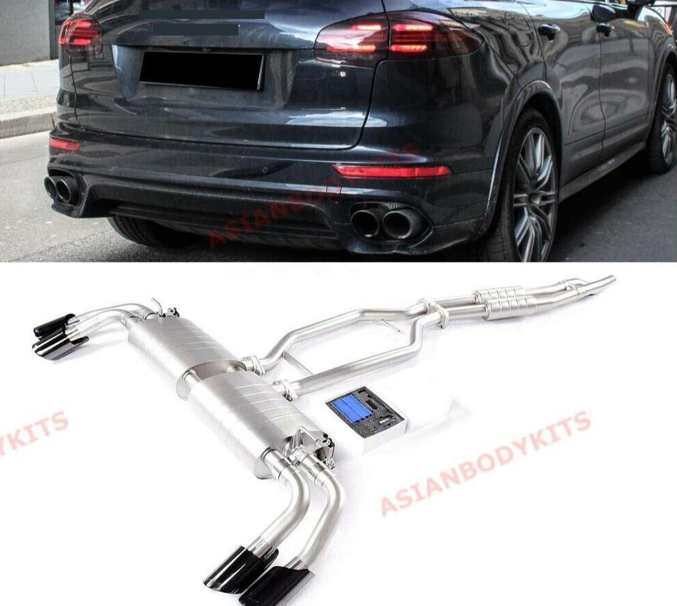 VALVED EXHAUST CATBACK MUFFLER for PORSCHE CAYENNE 958.2 15-17 (3.6)