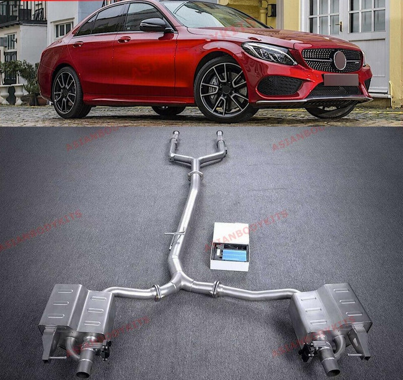 VALVED EXHAUST CATBACK for Mercedes Benz AMG W205 C205 C43 2015 - 2018 (3.0T)