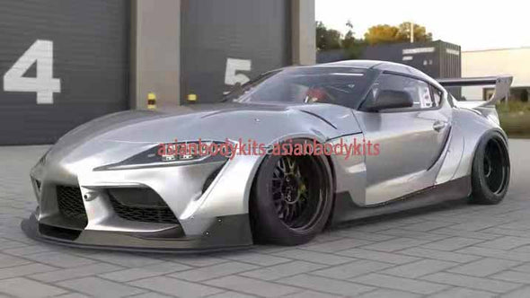 WIDE BODY KIT for TOYOTA SUPRA A90 2019+ FRONT LIP FENDER FLARES SPOILER