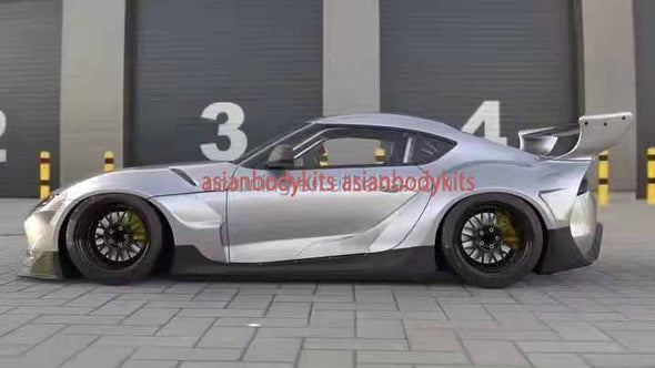 WIDE BODY KIT for TOYOTA SUPRA A90 2019+ FRONT LIP FENDER FLARES SPOILER