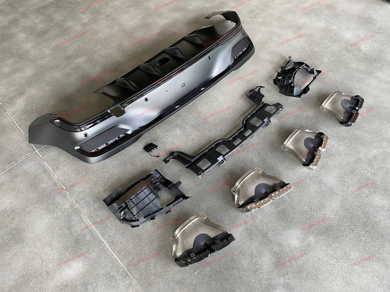 REAR DIFFUSER with EXHAUST TIPS for MERCEDES BENZ GLE 63 COUPE C167