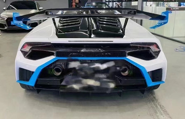 Conversion STO BODYKIT for Lamborghini Huracan LP580 - 610 2013-2016  Set include: Front bumper Front hood Front fenders Side skirts Rear Bumper Rear hood with Air intake Rear Spoiler Exhaust system STO badge Material: dry carbon with primer