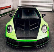 FULL DRY CARBON BODY KIT V3 for PORSCHE 911 992 2018+  Set includes:  Front Lip Front Bumper Vents Side Skirts Hood/Bonnet Spoiler Rear Bumper Mirror Covers Trunk Spoiler Exhaust Tips