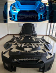 Wide Body kit for Nissan GTR R35 (2016+) front bumper fender flares wing spoiler