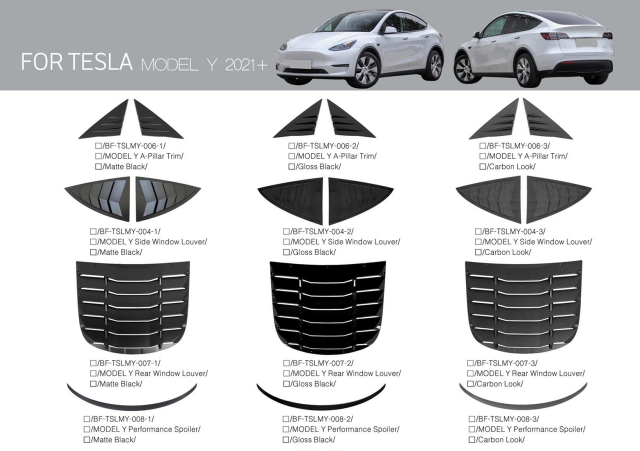 Window Louver for TESLA MODEL Y 2021+