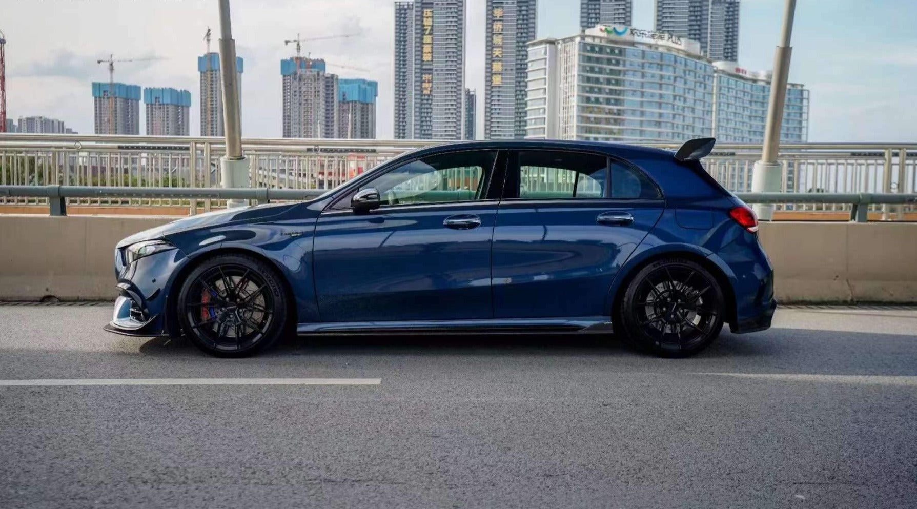 BODY KIT for Mercedes-Benz A-Class A45 A35 W177 2019+

Set include:  

Front Lip
Side Skirts 
Rear Diffuser
Rear Spoiler