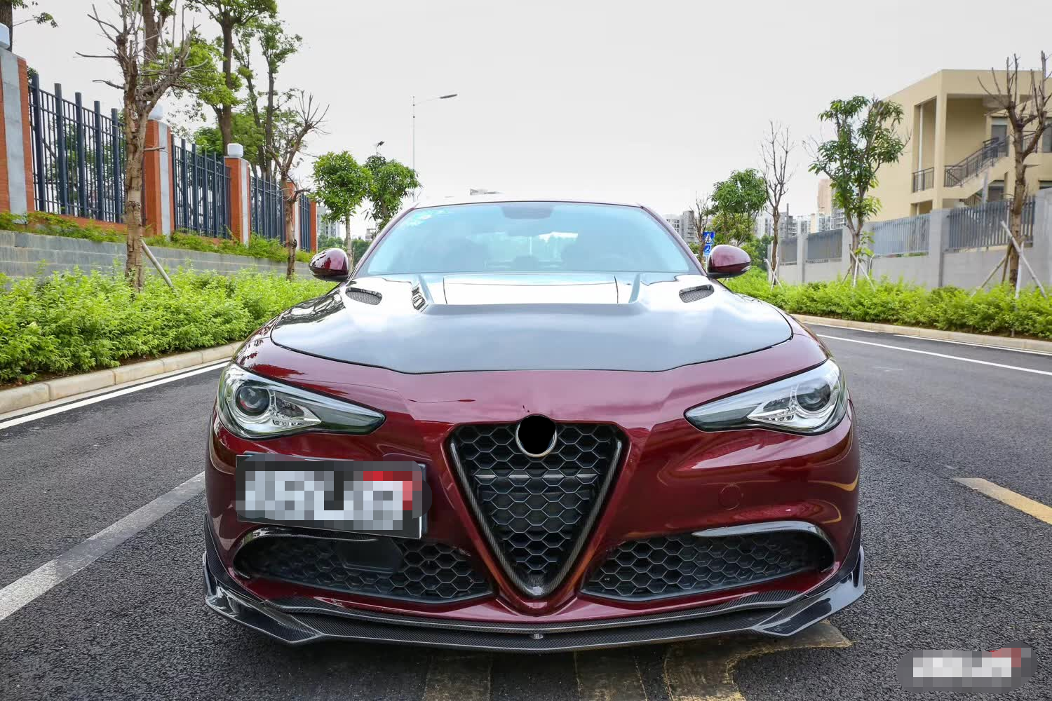 carbon BODY KIT for ALFA ROMEO GIULIA 952 2016+   Set include:  Front hood  Front lip Rear diffuser Rear spoiler