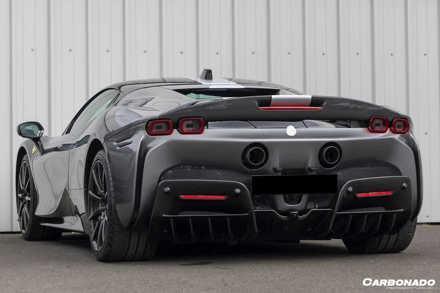 Assetto Fiorano Style Dry Carbon Trunk Spoiler For Ferrari SF90 Stradale  Set include:   Trunk Spoiler Material: Dry Carbon