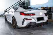 CARBON FIBER BODY KIT for BMW 8 SERIES G16 2019+

Set includes:

Front Lip
Side Skirts
Rear Diffuser
Rear Bumper Trims

Material: Real Carbon Fiber

NOTE: Professional installation is required.
