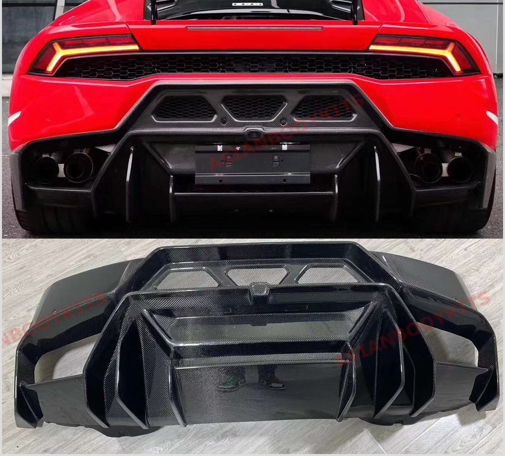 CARBON FIBER REAR BUMPER VRS for LAMBORGHINI HURACAN LP610 LP580 2014 - 2019 - Forza Performance Group