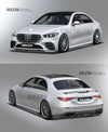 AUTHENTIC AULENA CARBON BODY KIT for MERCEDES-BENZ S-CLASS W223 S320 S400 S450 AMG 2021+  Set includes:  Front Lip Front Bumper Air Vents Side Skirts Rear Diffuser With LED Light Rear Spoiler/Wing