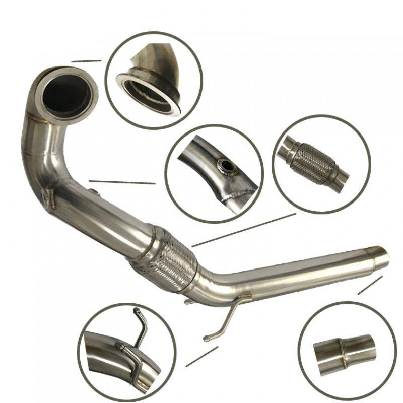 Exhaust downpipe For VW MK7 R