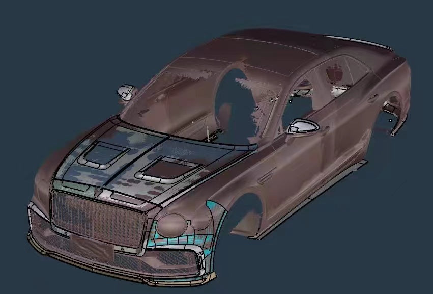 FORZA PERFORMANCE Carbon Body Kit for Bentley Continental Flying Spur 2020+ custom fit MANSORY