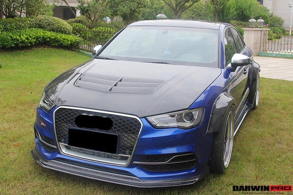 BKKS STYLE CARBON FIBER HOOD for AUDI A3 S3 2013 - 2016