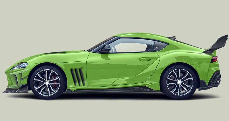 BKSS II CARBON BODY KIT FOR TOYOTA SUPRA A90 A91 2019+  Set includes:  Front Lip Front Canards Front Bumper Hood Side Skirts