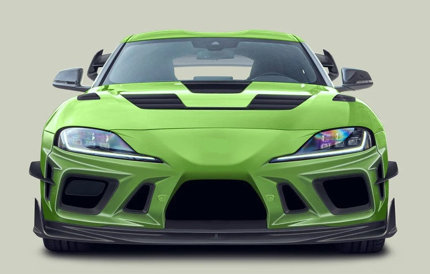 BKSS II CARBON BODY KIT FOR TOYOTA SUPRA A90 A91 2019+  Set includes:  Front Lip Front Canards Front Bumper Hood Side Skirts