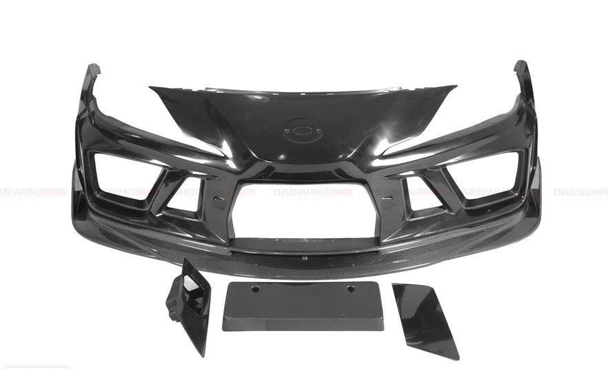 BKSS II CARBON BODY KIT FOR TOYOTA SUPRA A90 A91 2019+  Set includes:  Front Lip Front Canards Front Bumper Hood Side Skirts