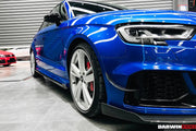 BKSS STYLE CARBON FIBER FRONT CANARDS for AUDI RS3 2019-2020